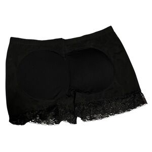 Women's Padded Butt Black Lace Trim Shorts